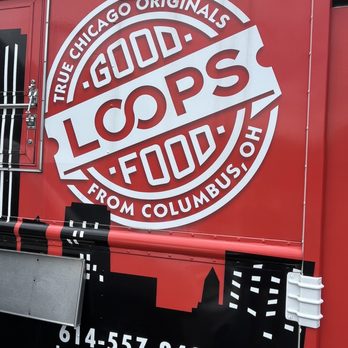 Loops - a red food truck with a logo on it - Greek Near Me - Columbus, Ohio
