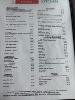 Menu photo 2 Three Flavors Kitchen Nooksack, WA Menu photo 2 Three Flavors Kitchen Nooksack, WA
