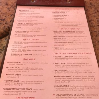 Jaguar Restaurant - Coconut Grove - Menu - Latin American Near Me - Miami, Florida Jaguar Restaurant - Coconut Grove - Menu - Latin American Near Me - Miami, Florida