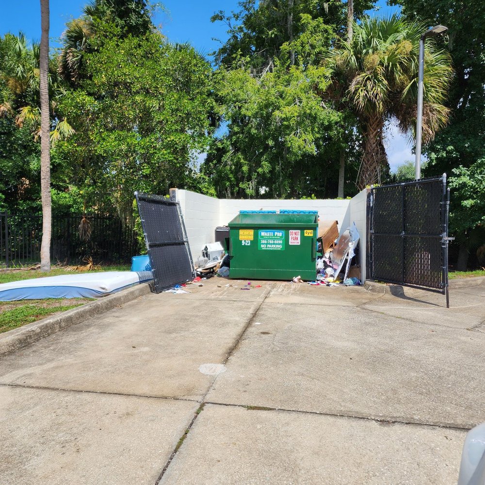 This is the dumpster area....old mattresses, trash on floor, disgusting. This is the dumpster area....old mattresses, trash on floor, disgusting.