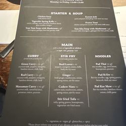 Lunch menu