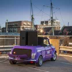 London Speaker Hire - Tobacco Docs with our Flash Mob Mini PA system for Parkour Ride BMX multi story car park race.