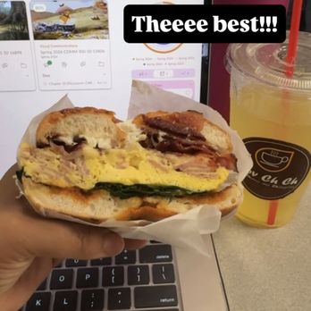 LovChCh - Protein, bagel, and pineapple drink - Cafes Near Me - Walnut, California
