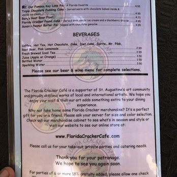 Florida Cracker Cafe - Menu - Seafood Near Me - Saint Augustine, Florida Florida Cracker Cafe - Menu - Seafood Near Me - Saint Augustine, Florida