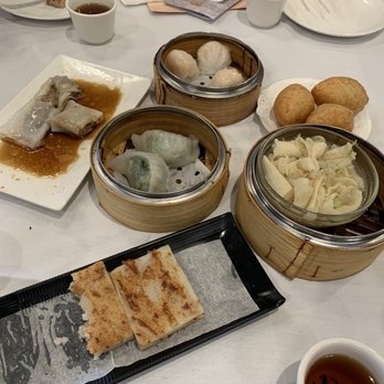 Dim Sum King - Pan Fried Turnip Cake, shrimp and chives dumpling, 401. Boiled Beef Tripe, beef 603. Beef Rice Noodle Rolls, Shrimp Dumplings - Dim Sum Near Me - Daly City, California