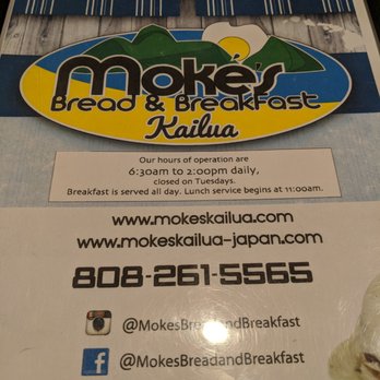 Moke's Bread & Breakfast - Breakfast & Brunch Near Me - Kailua, Hawaii