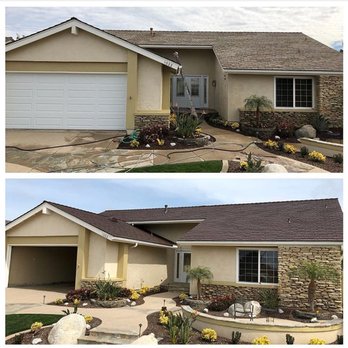 Custom Coating Restorations - Before and After Roof tile Restoration - Roofing Near Me - Huntington Beach, California