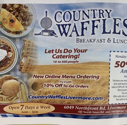 Menu photo 3 Country Waffles Livermore, CA