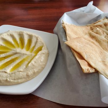 Sawa Restaurant & Grill - Hummus with pita bread - Mediterranean Near Me - Houston, Texas