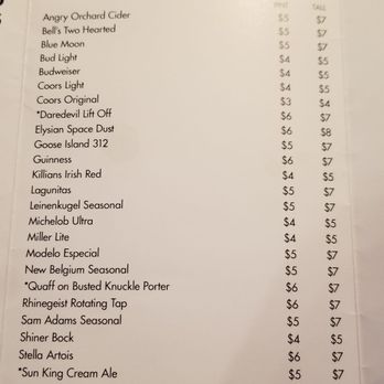 Britton Tavern - Beer menu - Sports Bars Near Me - Fishers, Indiana