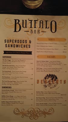 Menu photo 2 Buffalo Bar Brisbane, QLD