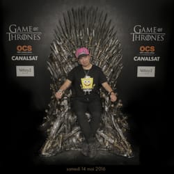 Vélizy 2 - Me on the Iron Throne. @OCSTV @canalsat @velizy2 Merci ! Le Trône de Fer. Game of Thrones.