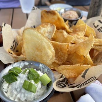 Evviva Trattoria - a plate of chips and dip - Pizza Near Me - Wrentham, Massachusetts
