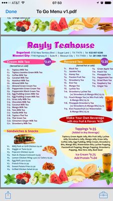 Menu photo 6 Rayly Teahouse Missouri City, TX Menu photo 6 Rayly Teahouse Missouri City, TX