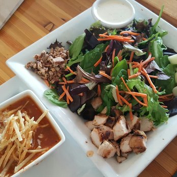 Daily Jam - Breakfast & Brunch Restaurant - Chicken Waldorf salad with a cup of Chicken Tortilla soup - New American Near Me - Tempe, Arizona Daily Jam - Breakfast & Brunch Restaurant - Chicken Waldorf salad with a cup of Chicken Tortilla soup - New American Near Me - Tempe, Arizona