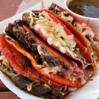 Blk Mkt Birria - Quessabirria Tacos (4) - Tacos Near Me - Houston, Texas Blk Mkt Birria - Quessabirria Tacos (4) - Tacos Near Me - Houston, Texas