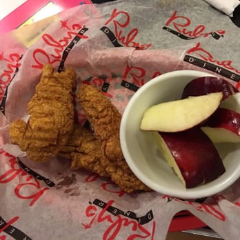 Ruby's Diner - Kids chicken tenders with sliced apples!!! - Diners Near Me - Commerce, California Ruby's Diner - Kids chicken tenders with sliced apples!!! - Diners Near Me - Commerce, California