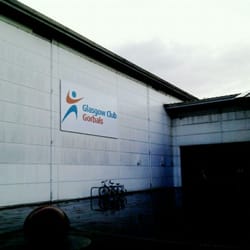Gorbals Leisure Centre - Rear entrance. Slippery when wet.