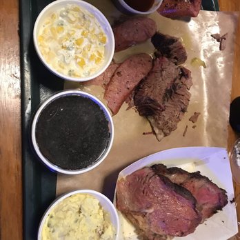 Hard Eight BBQ - Cream corn, Oreo pudding, sausage, brisket, and prime rib (only available Fri, Sat, and Sun) - Barbeque Near Me - Coppell, Texas
