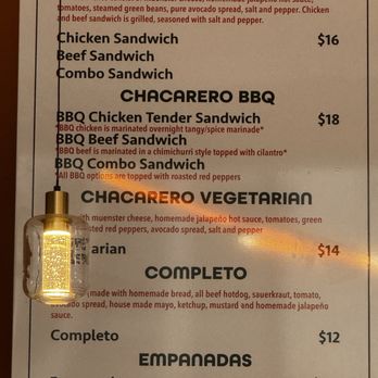 Chacarero - Menu - Sandwiches Near Me - Boston, Massachusetts