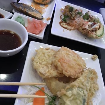 Top Sushi - Baked mussels, vegetable tempura and monkey brain - Sushi Bars Near Me - Cypress, Texas Top Sushi - Baked mussels, vegetable tempura and monkey brain - Sushi Bars Near Me - Cypress, Texas