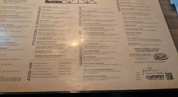 Menu photo 1 Third Street Social Olathe, KS