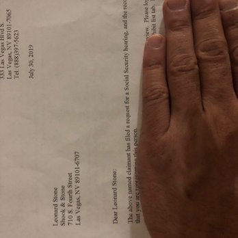 Shook & Stone - Claims never got the letter. - Personal Injury Law Near Me - Las Vegas, Nevada