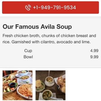 Avilas El Ranchito - Attached a picture of the price of the soup on THEIR website. Dumb. - Mexican Near Me - Costa Mesa, California Avilas El Ranchito - Attached a picture of the price of the soup on THEIR website. Dumb. - Mexican Near Me - Costa Mesa, California