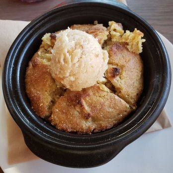 The Lakehouse - Dutch oven banana cornbread with apple butter. Delicious! - New American Near Me - Heber, Utah The Lakehouse - Dutch oven banana cornbread with apple butter. Delicious! - New American Near Me - Heber, Utah