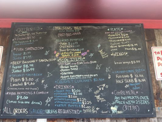 Menu photo 1 Malson's BBQ Kingsland, GA