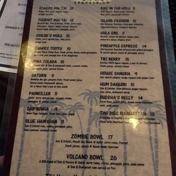 Hula Hula - Cocktail menu - Karaoke Near Me - Seattle, Washington Hula Hula - Cocktail menu - Karaoke Near Me - Seattle, Washington