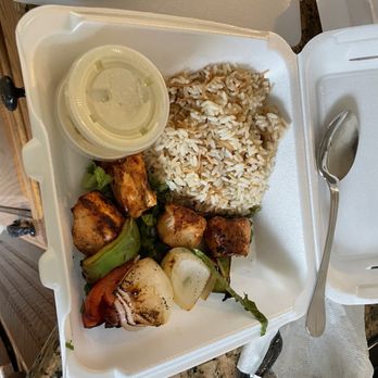 Layla's Lebanese Restaurant - This is the chicken dish with healthy portions. - Lebanese Near Me - Lake Ridge, Virginia