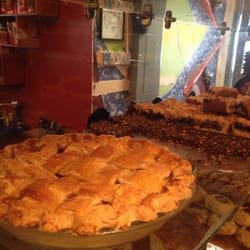 Fresh baked pie and other goodies are always changing on a daily basis, you can even watch the baker making baked goods!