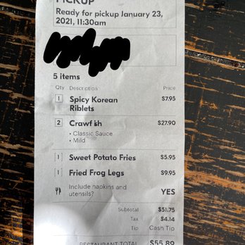 The Asian Cajun - Our bill ... not worth what we paid. - Cajun/Creole Near Me - Denver, Colorado