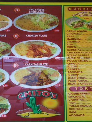 Menu photo 4 Chito's Mexican Food Moreno Valley, CA Menu photo 4 Chito's Mexican Food Moreno Valley, CA