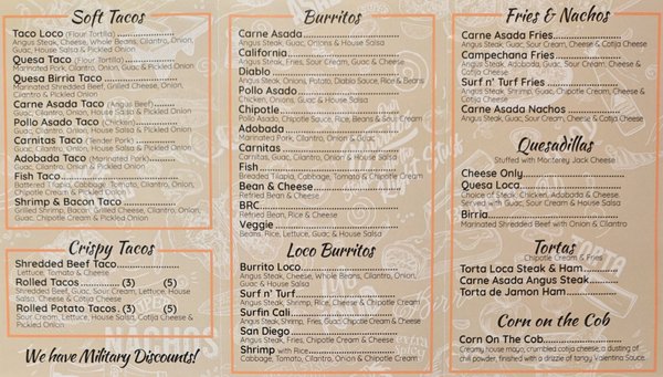 Menu photo 4 Tacos Locos San Diego, CA Menu photo 4 Tacos Locos San Diego, CA