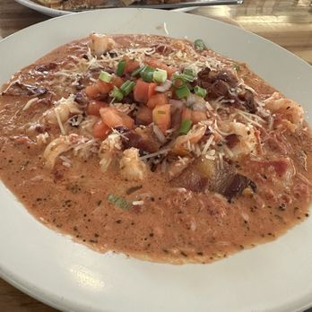 Redhead Bay Cafe - Shrimp n grits (extra sauce) - New American Near Me - Virginia Beach, Virginia