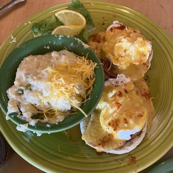 Yonah Coffee And Cafe - Eggs Benny with jalapeño and cheese grits - Coffee & Tea Near Me - Demorest, Georgia Yonah Coffee And Cafe - Eggs Benny with jalapeño and cheese grits - Coffee & Tea Near Me - Demorest, Georgia