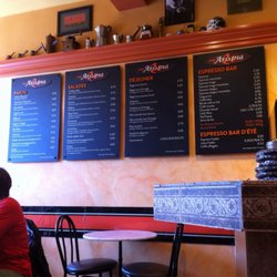 Cafe Aroma Paninoteca - Menu Sandwich, croissant, café, thé, dessert...