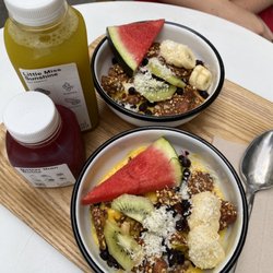 Wild & The Moon - Glow bowls, Little Miss Sunshine juice, and Better Than Botox juice