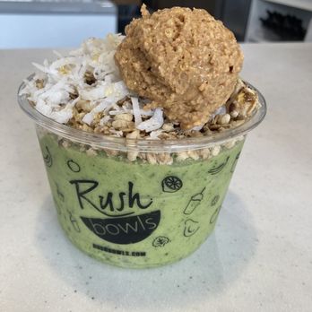 Rush Bowls - Greens Guru. Hold the cucumber topper and added granola and peanut butter - Acai Bowls Near Me - Fishers, Indiana Rush Bowls - Greens Guru. Hold the cucumber topper and added granola and peanut butter - Acai Bowls Near Me - Fishers, Indiana