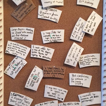 Convive Coffee Roastery - A closeup of one of the Pay it Forward boards. - Coffee Roasteries Near Me - Pittsburgh, Pennsylvania Convive Coffee Roastery - A closeup of one of the Pay it Forward boards. - Coffee Roasteries Near Me - Pittsburgh, Pennsylvania