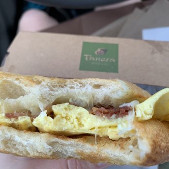Panera Bread - Yummy breakfast sandwich with gooey cheese! - Salad Near Me - Everett, Washington