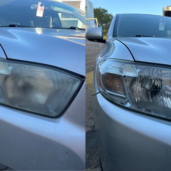 SC Headlights Restoration - Toyota Highlander brought back to its original brilliance. - Auto Detailing Near Me SC Headlights Restoration - Toyota Highlander brought back to its original brilliance. - Auto Detailing Near Me