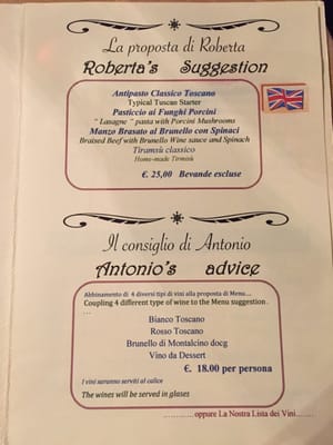 Menu photo 4 RE di Macchia Montalcino, SI Menu photo 4 RE di Macchia Montalcino, SI