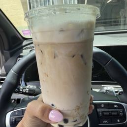 Salted coffee with boba
