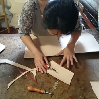 The Make Den - Leather fundamentals class - tracing and cutting leather hides to be made into leather goods! - Specialty Schools Near Me - Toronto, Ontario
