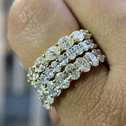 Oval Diamond Eternity Bands! Made to order from scratch with superb materials.