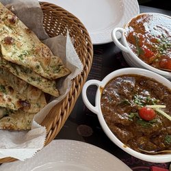 Garlic Naan, Chicken Tikka Masala, Lamb Curry