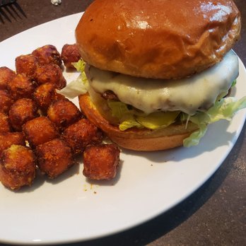 Copper Blue - Classic burger with sweet tater tots - American Near Me - Milford, Ohio